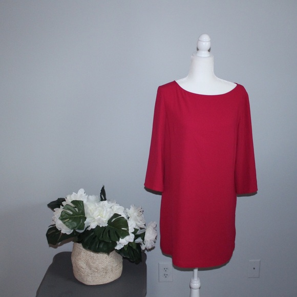 Nordstrom Leith Hot Pink Long Sleeve Cut Out Dress - Picture 2 of 4